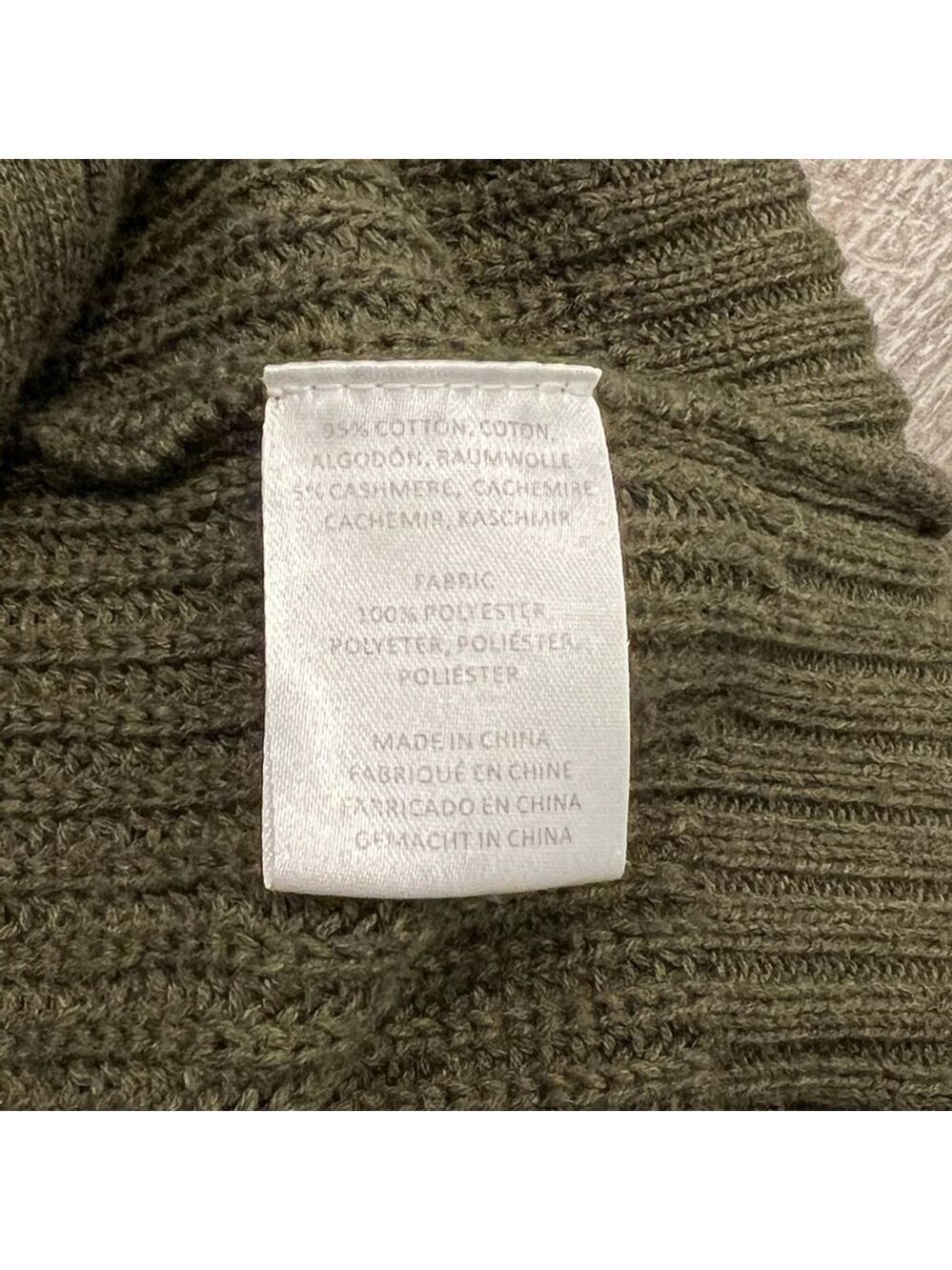 Minnie Rose Cotton Cashmere Shaker Utility Zip Up Cardigan Jacket Size XS - Picture 12 of 14